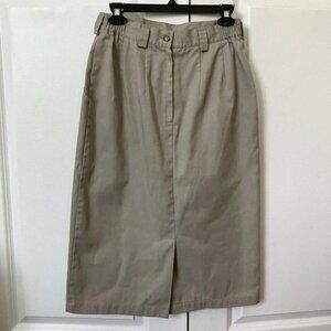 Vintage Tilley Endurables Tan Midi Skirt Womens 10 Outdoor Gorpcore Neutral